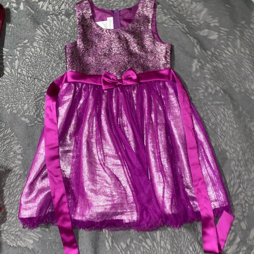 Bonnie Jean purple party dress sz 8